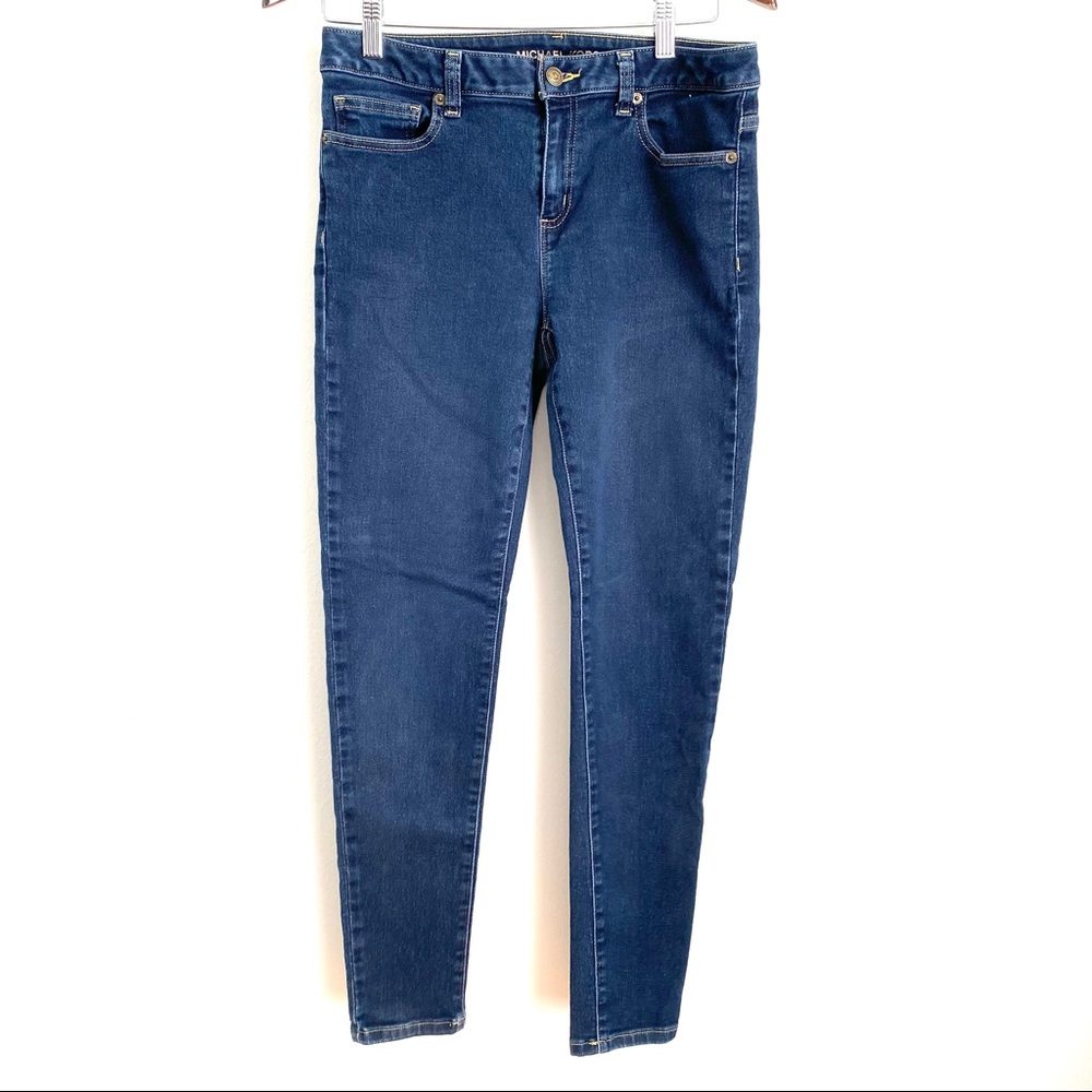 MICHAEL KORS $110 Womens 8 Dark Wash Izzy Skinny Stretch Jeans GG13